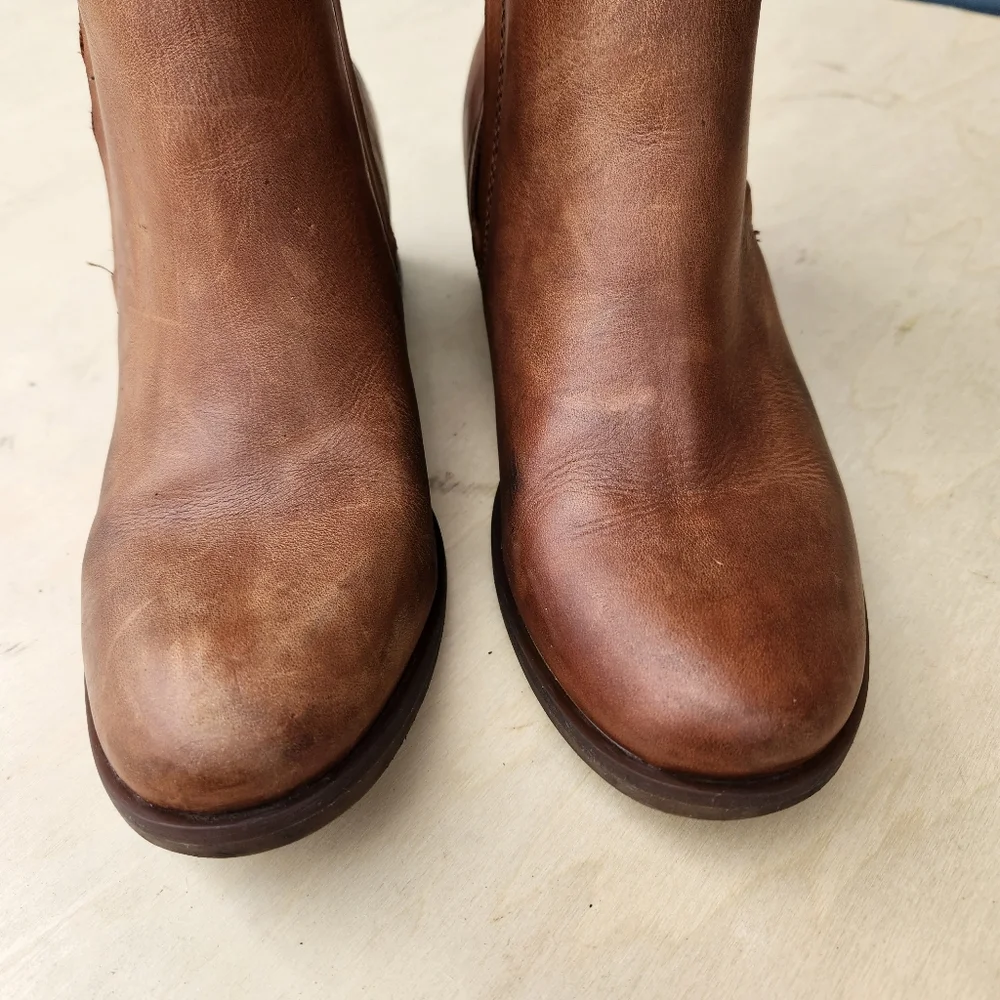 Korks Tasha Brown Leather Ankle Bootie - Size 6 M - Picture 5 of 11